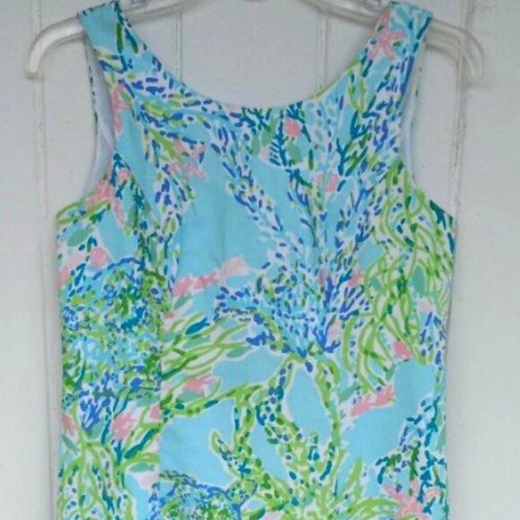 Lilly Pulitzer "Cathy" shift dress in "Skye Blue Heaven" print, size 2. - Picture 1 of 5